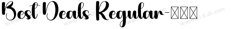 Best Deals Regular字体转换